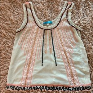 English Rose Sequin Sleeveless Blouse